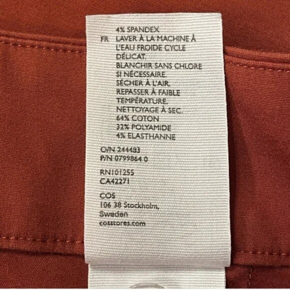 COS Red Ankle Cropped Pants - Picture 10 of 14